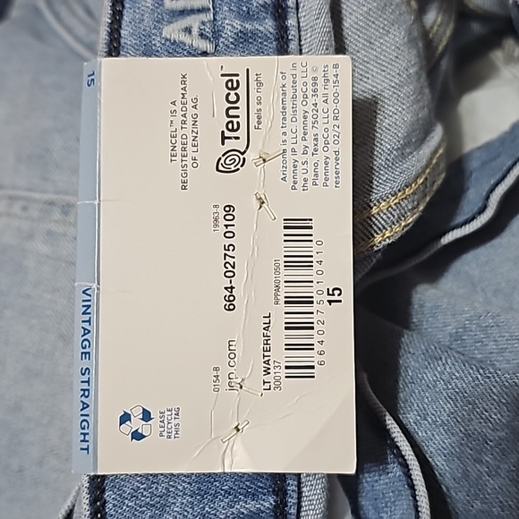 Arizona Jean Co Womens Size 15 Highest Rise Vintage Straight Jeans New - Picture 11 of 16